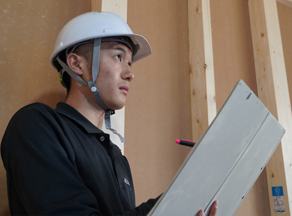 お施主様と立ち合いを行い最終確認を実施